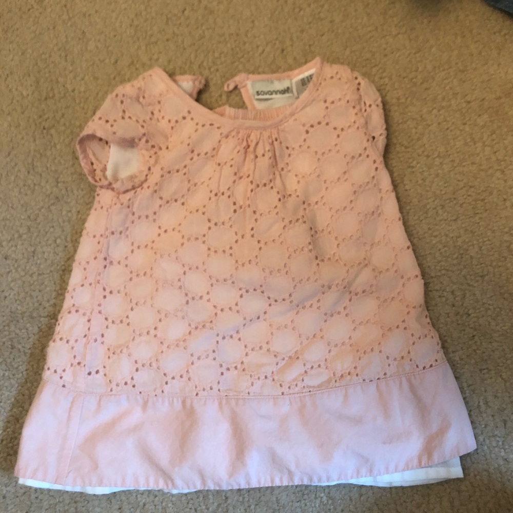 Gorgeous Blush Eyelette Dress